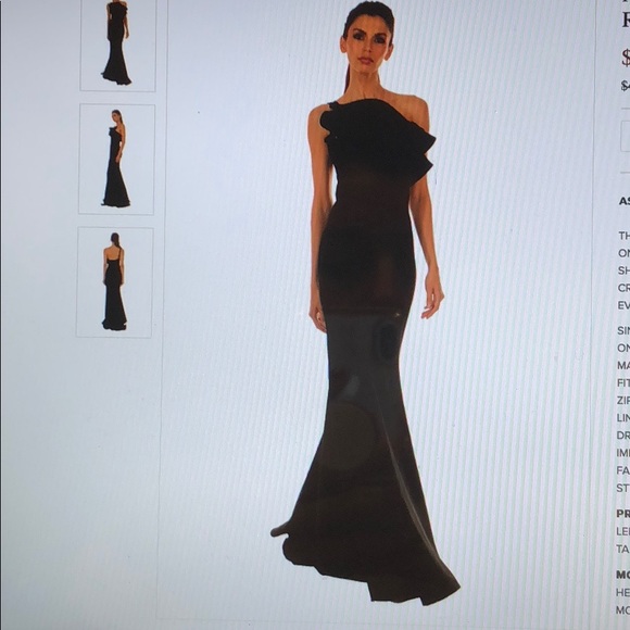 jay godfrey one shoulder gown